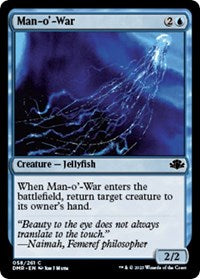 Magic: The Gathering Single - Dominaria Remastered - Man-o'-War (Foil) - Common/058 Lightly Played