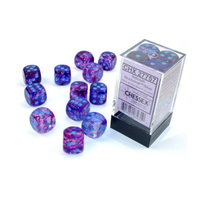 Nebula: 16mm d6 Nocturnal/blue Luminary Dice Block (12 dice)