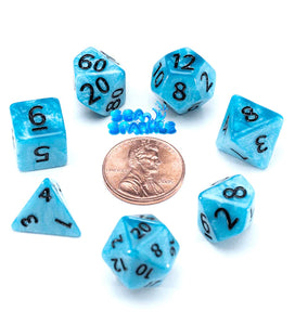 Mighty Tiny Dice: Sea Sparkle (7 Polyhedral Dice Set)