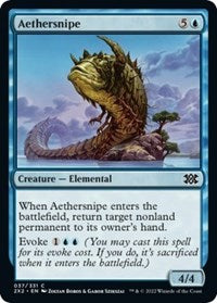 Magic: The Gathering Single - Double Masters 2022 - Aethersnipe (Foil) Common/037 Lightly Played