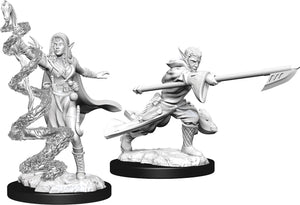 Magic the Gathering Unpainted Miniatures: W01 Joraga Warcaller & Joraga Treespeaker (Elves)