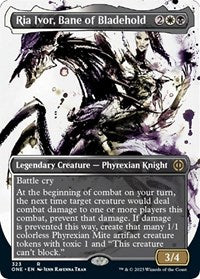 Magic: The Gathering Single - Phyrexia: All Will Be One - Ria Ivor, Bane of Bladehold (Borderless) - FOIL Rare/323 Lightly Played