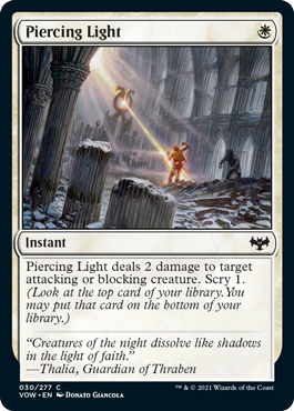 Magic: The Gathering - Innistrad: Crimson Vow - Piercing Light FOIL Common/030 Lightly Played