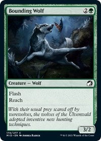 Magic: The Gathering Single - Innistrad: Midnight Hunt - Bounding Wolf - Common/170 Lightly Played