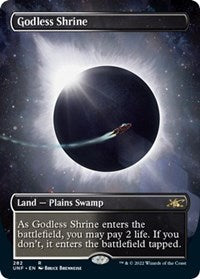 Magic: The Gathering - Unfinity - Godless Shrine (Borderless) - FOIL Land/282 Lightly Played