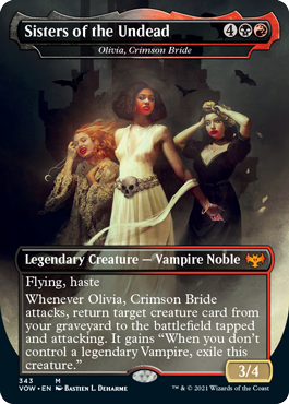 Magic: The Gathering - Innistrad: Crimson Vow - Sisters of the Undead - Olivia, Crimson Bride FOIL Mythic/343 Lightly Played