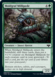 Magic: The Gathering - Innistrad: Crimson Vow - Moldgraf Millipede FOIL Common/209 Lightly Played