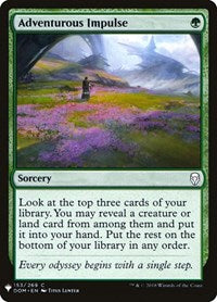 Magic: The Gathering - The List - Adventurous Impulse Common/153 Lightly Played