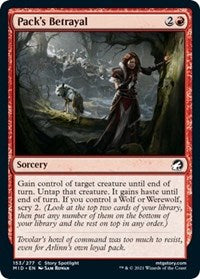 Magic: The Gathering Single - Innistrad: Midnight Hunt - Pack's Betrayal (Foil) - Common/153 Lightly Played