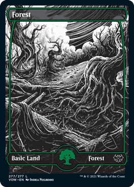 Magic: The Gathering - Innistrad: Crimson Vow - Forest (277) FOIL Land/277 Lightly Played