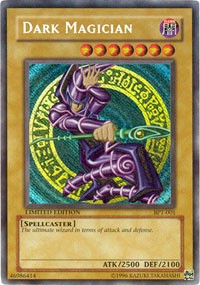 Yu-Gi-Oh! YuGiOh - 2002 Collectors Tin - Dark Magician Dark Magician Secret Rare/BPT-001 Moderately Played