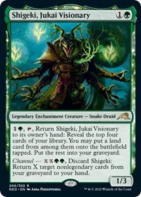 Magic: The Gathering Single - Kamigawa: Neon Dynasty - Shigeki, Jukai Visionary Rare/206 Lightly Played