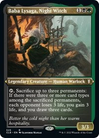 Magic: The Gathering Single - Commander Legends: Battle for Baldur's Gate - Baba Lysaga, Night Witch (Foil Etched) - Rare/525 Lightly Played