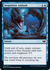 Magic: The Gathering - Innistrad: Crimson Vow - Serpentine Ambush FOIL Common/077 Lightly Played