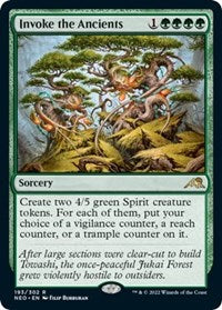 Magic: The Gathering Single - Kamigawa: Neon Dynasty - Invoke the Ancients FOIL Rare/193 Lightly Played