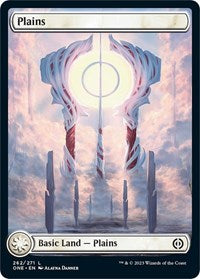 Magic: The Gathering Single - Phyrexia: All Will Be One - Plains (262) - Full Art - FOIL LAND/262 Lightly Played