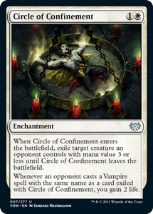 Magic: The Gathering - Innistrad: Crimson Vow - Circle of Confinement Uncommon/007 Lightly Played