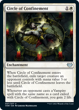 Magic: The Gathering - Innistrad: Crimson Vow - Circle of Confinement Uncommon/007 Lightly Played