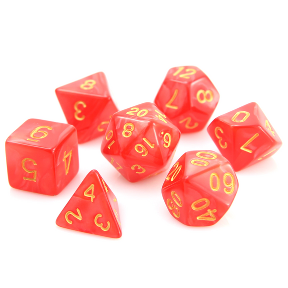 RPG Set - Red Swirl with Gold