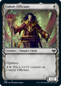 Magic: The Gathering - Innistrad: Crimson Vow - Unholy Officiant (Showcase) Common/286 Lightly Played