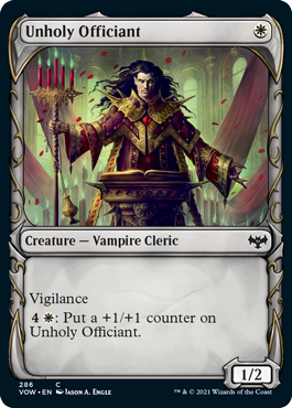 Magic: The Gathering - Innistrad: Crimson Vow - Unholy Officiant (Showcase) Common/286 Lightly Played