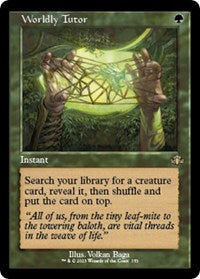 Magic: The Gathering Single - Dominaria Remastered - Worldly Tutor (Retro Frame) (Foil) - Rare/353 Lightly Played