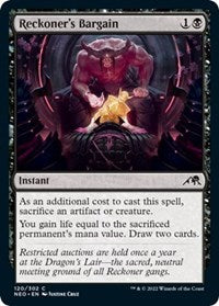 Magic: The Gathering Single - Kamigawa: Neon Dynasty - Reckoner's Bargain FOIL Common/120 Lightly Played