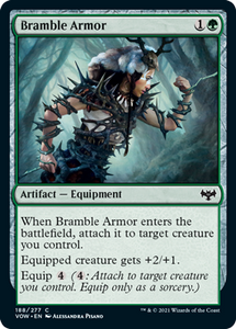 Magic: The Gathering - Innistrad: Crimson Vow - Bramble Armor FOIL Common/188 Lightly Played