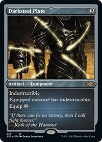 Magic: The Gathering Single - Double Masters 2022 - Darksteel Plate (Foil Etched) - Rare/559 Lightly Played