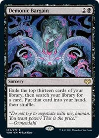 Magic: The Gathering Single - Innistrad: Crimson Vow - Demonic Bargain (Foil) - Common/103 Lightly Played