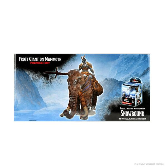 Dungeons & Dragons Fantasy Miniatures: Icons of the Realms Set 19 Snowbound Frost Giant and Mammoth Premium Set