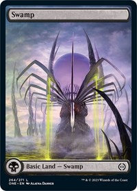 Magic: The Gathering Single - Phyrexia: All Will Be One - Swamp (264) - Full Art - FOIL LAND/264 Lightly Played
