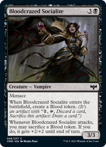 Magic: The Gathering - Innistrad: Crimson Vow - Bloodcrazed Socialite - Common/096 Lightly Played