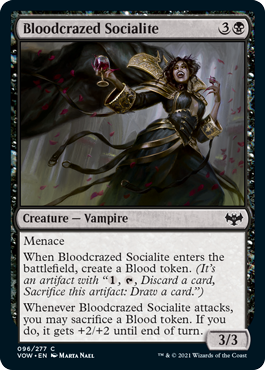 Magic: The Gathering - Innistrad: Crimson Vow - Bloodcrazed Socialite - Common/096 Lightly Played