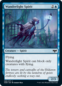 Magic: The Gathering - Innistrad: Crimson Vow - Wanderlight Spirit Common/086 Lightly Played