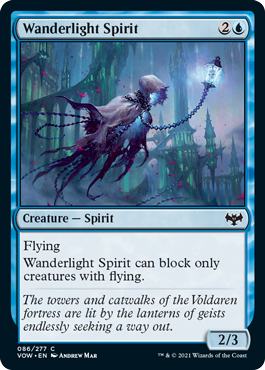 Magic: The Gathering - Innistrad: Crimson Vow - Wanderlight Spirit Common/086 Lightly Played