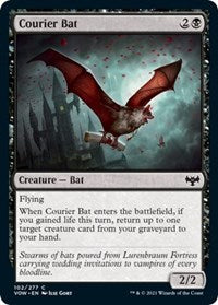 Magic: The Gathering Single - Innistrad: Crimson Vow - Courier Bat (Foil) - Common/102 Lightly Played