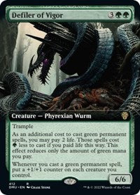 Magic: The Gathering Single - Dominaria United - Defiler of Vigor (Extended Art) - FOIL Rare/412 Lightly Played