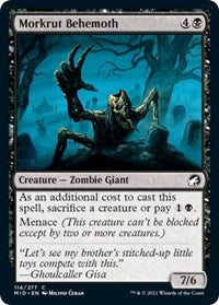 Magic: The Gathering Single - Innistrad: Midnight Hunt - Morkrut Behemoth (Foil) - Common/114 Lightly Played