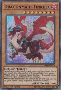 Yu-Gi-Oh! YuGiOh Single - Mystic Fighters - Dragonmaid Tinkhec - Super Rare/MYFI-EN019 Lightly Played