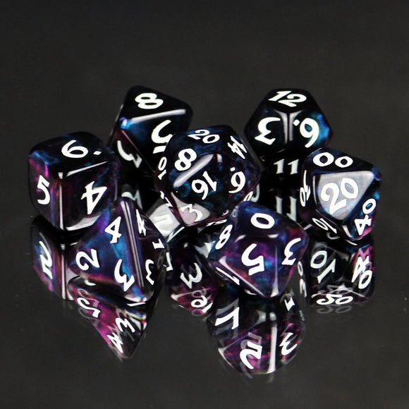 7 Piece RPG Set - Elessia Moonstone Deepwalker with White