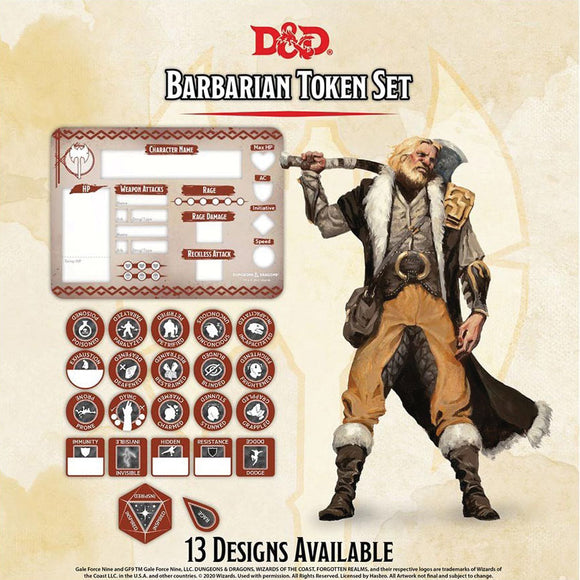 Dungeons and Dragons RPG: Barbarian Token Set