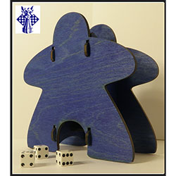 BPN2001  -  Meeple Dice Tower: Knockdown Blue