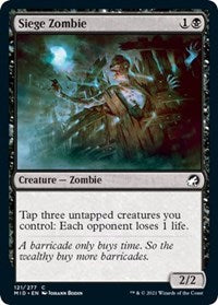 Magic: The Gathering Single - Innistrad: Midnight Hunt - Siege Zombie - Common/121 Lightly Played