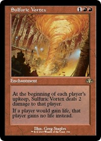 Magic: The Gathering Single - Dominaria Remastered - Sulfuric Vortex (Retro Frame) (Foil) - Rare/332 Lightly Played