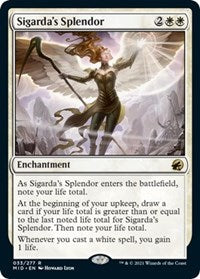 Magic: The Gathering Single - Innistrad: Midnight Hunt - Sigarda's Splendor (Foil) - Rare/033 Lightly Played