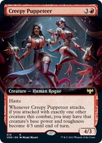 Magic: The Gathering Single - Innistrad: Crimson Vow - Creepy Puppeteer (Extended Art) (Foil) - Rare/376 Lightly Played