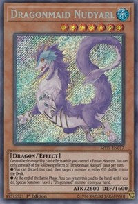 Yu-Gi-Oh! YuGiOh Single - Mystic Fighters - Dragonmaid Nudyarl - Secret Rare/MYFI-EN017 Lightly Played