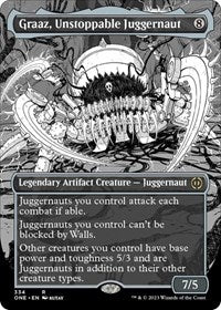 Magic: The Gathering Single - Phyrexia: All Will Be One - Graaz, Unstoppable Juggernaut (Showcase) - Rare/324 Lightly Played