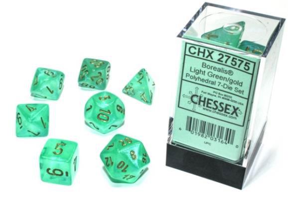 7-Die Set Borealis Luminary: Light Green/Gold